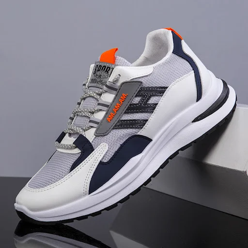 Title 3, Tênis Masculino Malha Flyknit Respirável Confor...