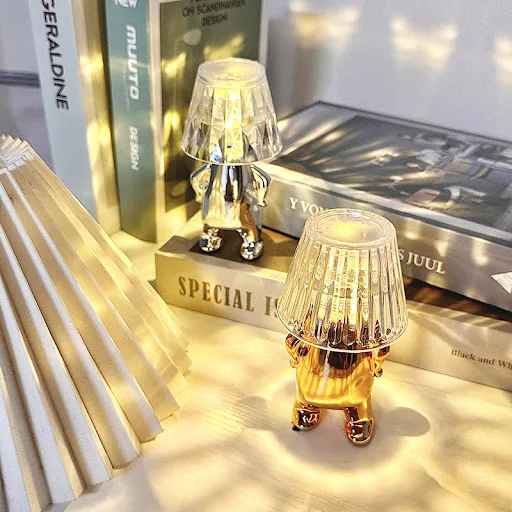 Title 2, LED Creative Crystal Small Night Lamp Desktop D...