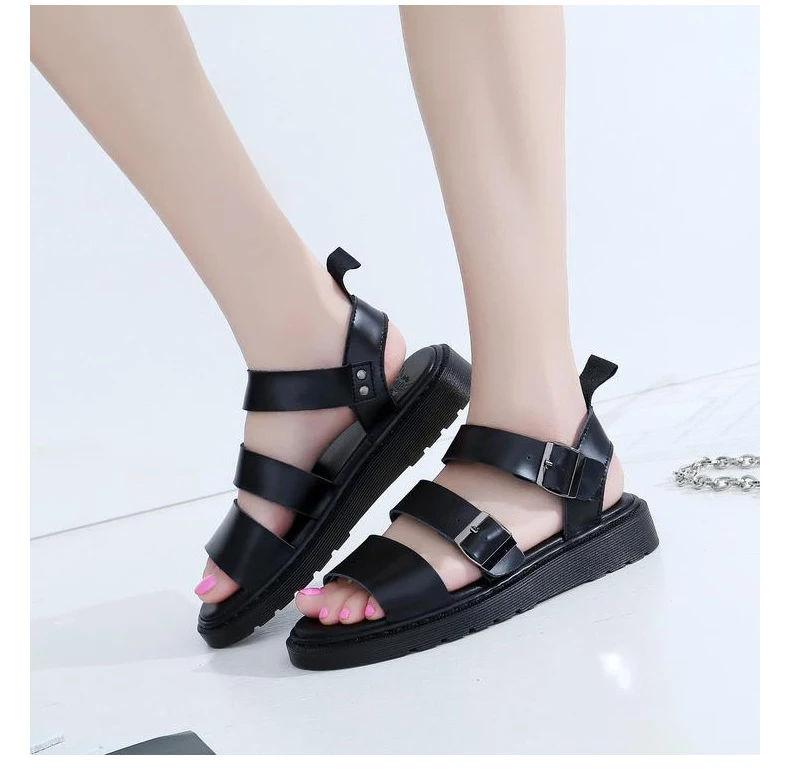 Title 5, Martin Sandals Buckle Beach Shoes Platform Sand...