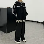 Cardigã uniforme de beisebol estilo Hong Kong para casais, bordado solto preto, perfeito para um visual casual e estiloso. — foto 3