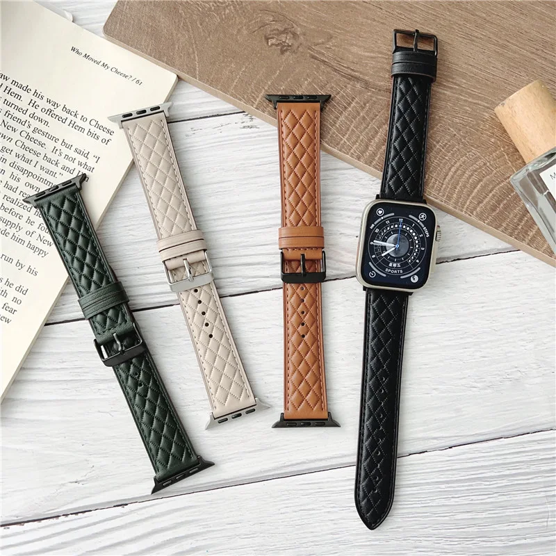 Relógio de couro de vaca Diamond Checker Starlight. Desfrute de elegância com diamantes e efeito estelar para um toque sofisticado ao seu pulso. — foto 7