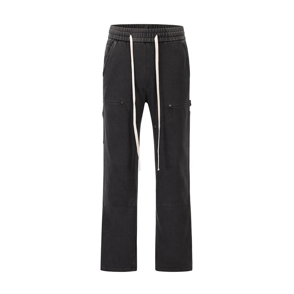 Calças Masculinas Fashion Personalidade com Rebites e Múltiplos Bolsos, Estilo Moderno, Praticidade, Conforto e Versatilidade. — foto 1