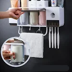 Hanging dust-proof toothbrush holder wash set. Keeps toothbrushes clean and organized, protecting them from dust and con — photo 6