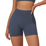 Seamless high waisted tight fitting hip lifting yoga shorts for comfortable workouts and a sculpted figure. Experience t — photo 8