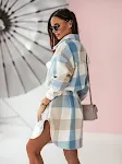 Women's Fashion Long Sleeve Color Plaid Brushed Woolen Long Coat, warm & stylish, perfect for cold weather, a comfortabl — photo 14
