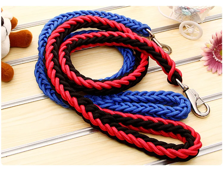 Title 2, Woven eight-strand hand-holding rope dog leash....