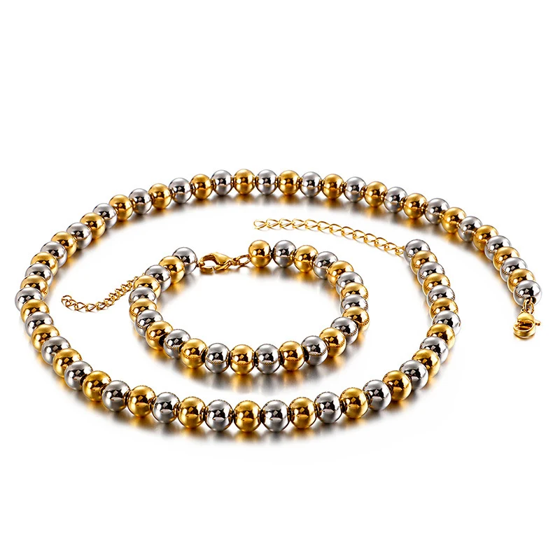 Title 1, Conjunto de Colar Gargantilha e Pulseira de Aço...