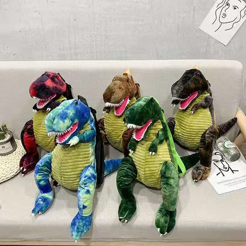 ZAINO DINOSAURO GRANDE IN PELUCHE A FUMETTO Per bambini, divertente e capiente, perfetto per portare con sé giocattoli e materiale scolastico. — foto 12