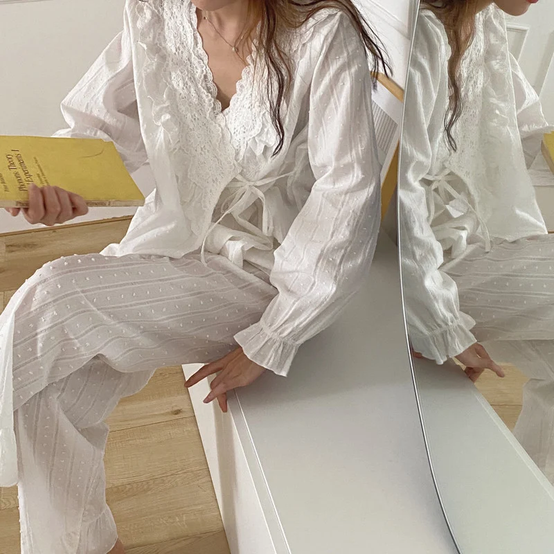 Title 5, Abito donna autunnale in pizzo, elegante cotone...