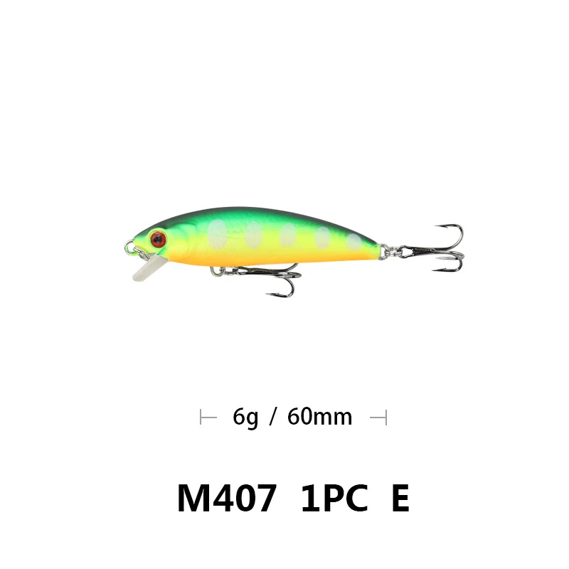 Isca Artificial Minnow Flutuante 6cm 57g M407 para Água Doce, Simulação de Isca, Ideal para Peixes Como Culter, Weever e Mandarin, Alta Eficiência — foto 10