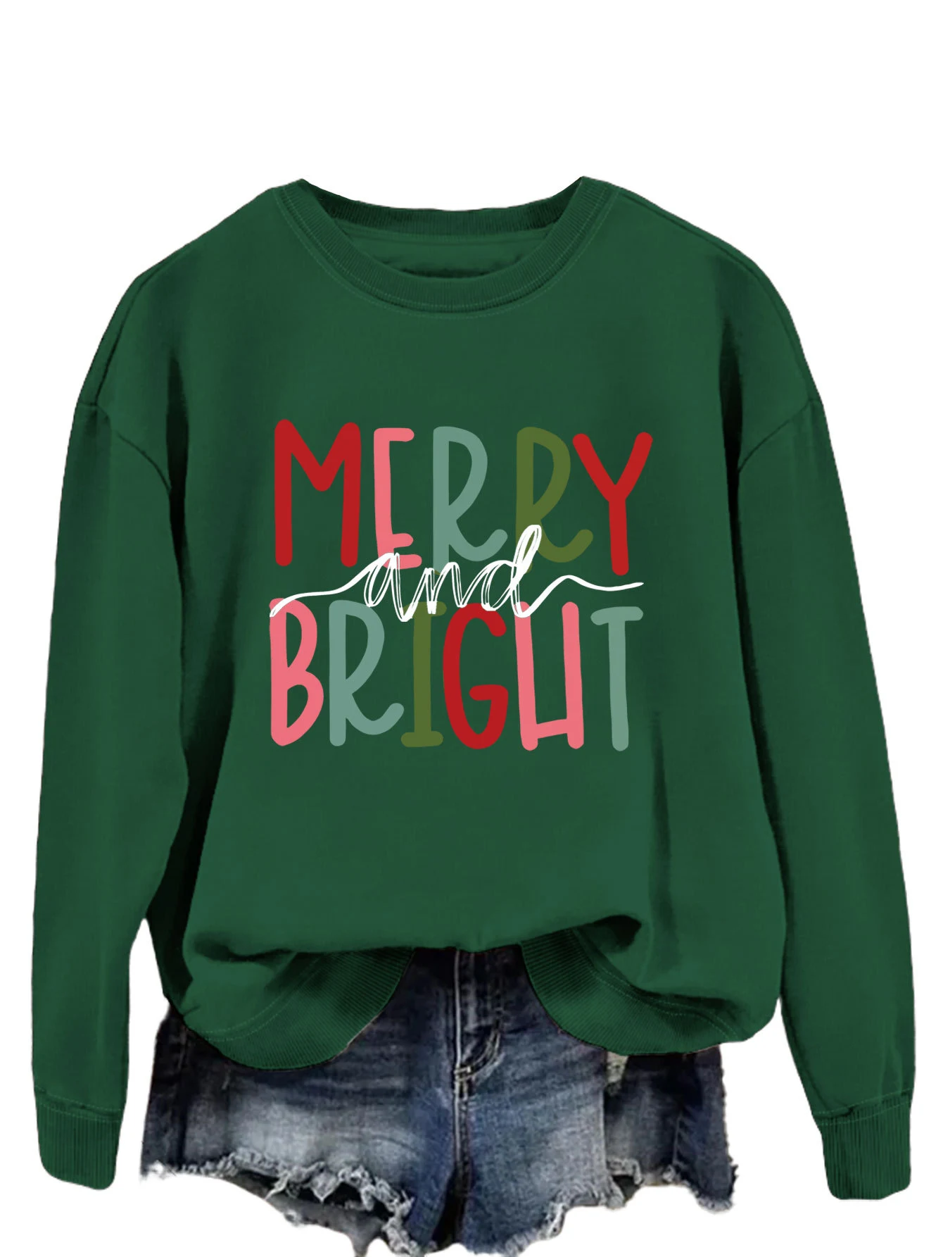 Maglione Donna Scollo Tondo Maniche Lunghe Loose Fit, Comodo e Casual per Tutti i Giorni, Perfetto per l'Autunno e l'Inverno — foto 12