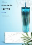 Straight Large Capacity Double Layer Cup With Straw Keeps drinks cold or hot longer Great for travel and everyday use En — photo 1