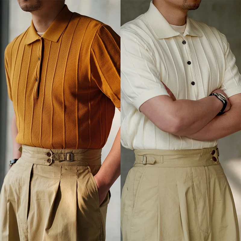 Summer New Ice Silk Short Sleeve Knitted Men's T-shirt. Breathable, lightweight and comfortable. Perfect for hot weather — photo 12