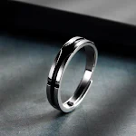Anel de prata esterlina para casais Moda romântica Joia para presente perfeita para noivado e casamento Design elegante e duradouro — foto 1