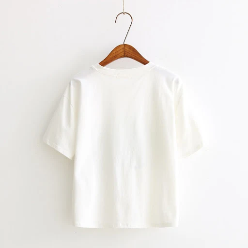 Title 5, T-shirt corto ricamato, perfetto per lestate. ...