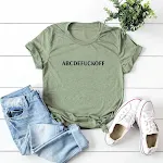 Disponibile su Amazon Wish Ebay T-shirt da donna a maniche corte con lettera di parodia europea e americana Fuck Off — foto 28