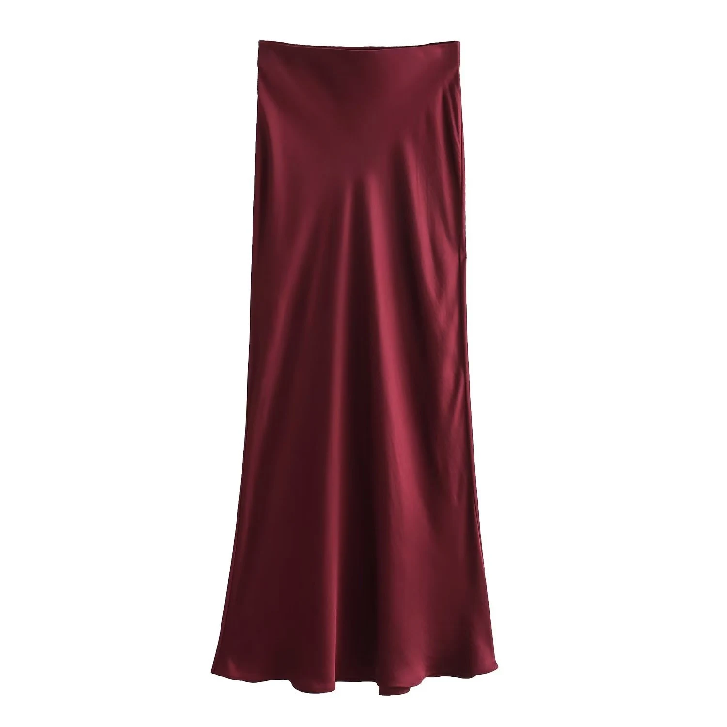 Title 5, Damesmode zijden satijnen rok met hoge taille. ...