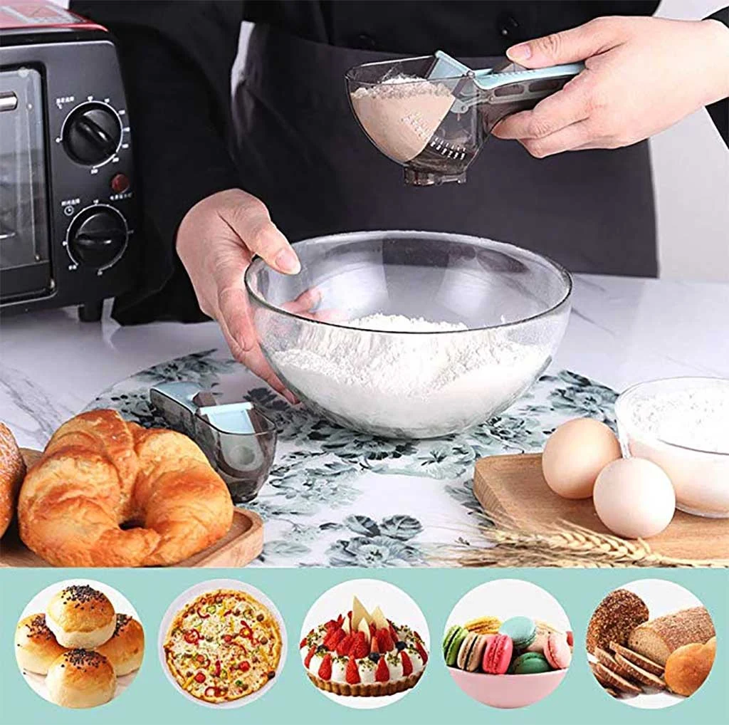 Adjustable Measuring Cups and Spoons 2 Piece Sets Magnetic Scoop for accurate measuring in your kitchen and baking. — photo 6