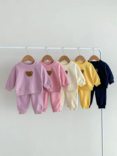Title 1, Long Sleeve Bear Pullover Sweater Suit for babi...
