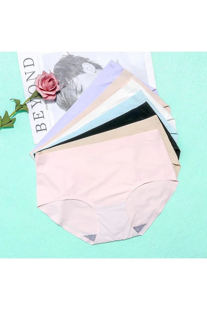 Calcinhas femininas sem costura novas Ms Candy Color Ice, roupa íntima suave e confortável, perfeitas para uso diário, sem marcas. — foto 6