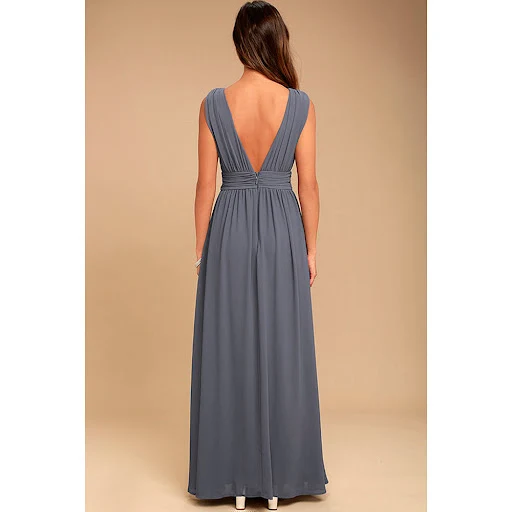 Title 5, Womens Fashion Deep V Sleeveless Long Dress A ...