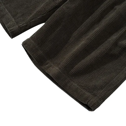 Title 7, Retro Casual Cropped Pants Mens Thick Corduroy
