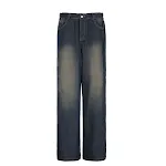 Pantalones de calle anchos de cintura alta para mujer, corte recto y sueltos, estilo casual y cómodo para un look moderno y elegante. — foto 2