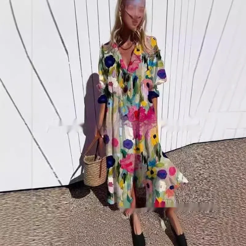 European And American Ladies Casual Printing Temperament Commute Dress — photo 5