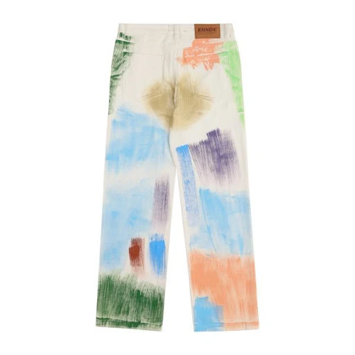 Title 8, Distressed Loose Casual Tie-dyed Painted Profil...
