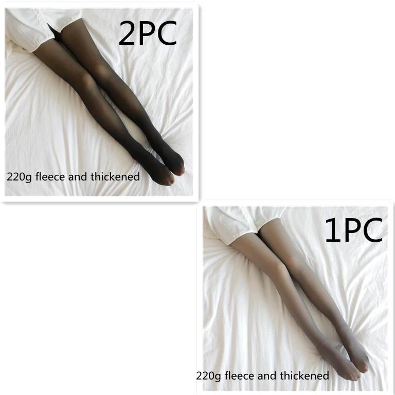 Title 28, Fake Translucent Plus Size Leggings Fleece Line...