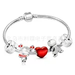 Enfeite de pulseira "Love You" vermelho com coração dourado, novo estilo. Presente criativo para expressar amor com elegância e carinho. — foto 26