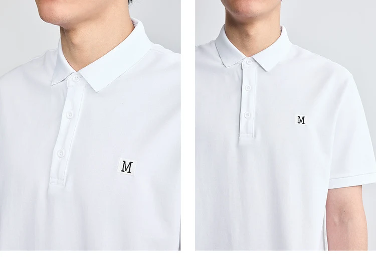 Title 16, Heren polo shirt met geborduurde letters, eenvo...