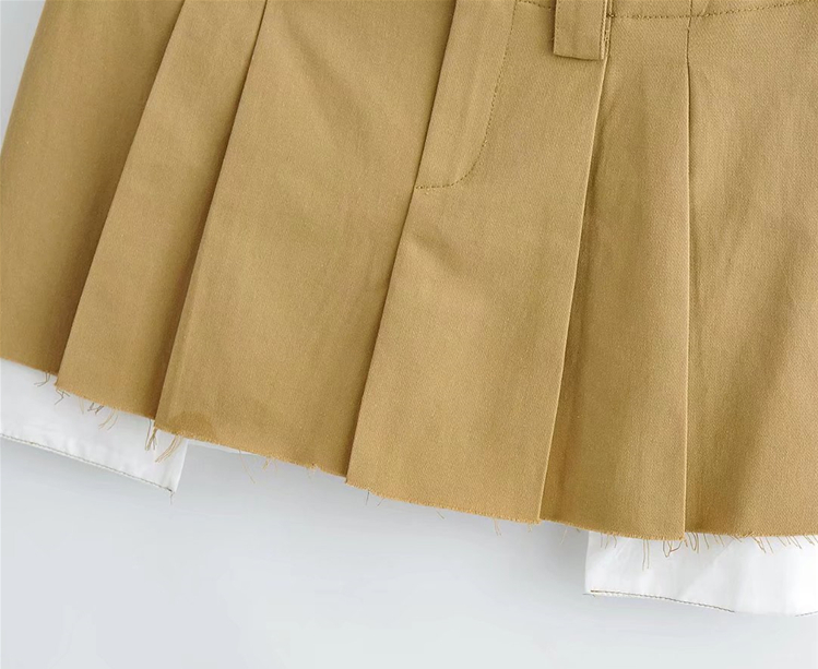 Title 10, Nep tweedelige plooirok met lage taille voor we...