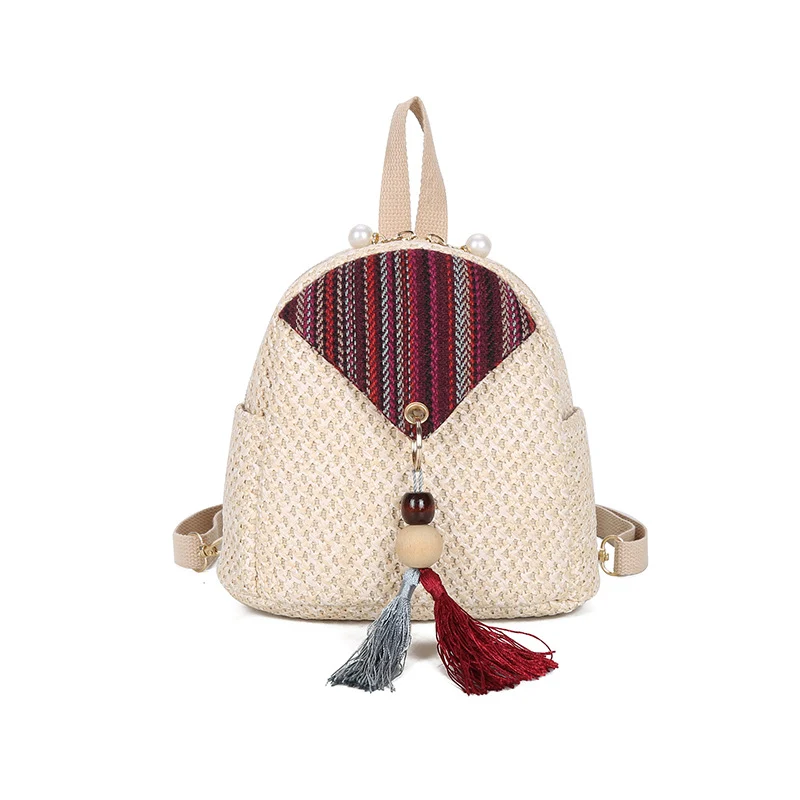 Title 5, Mini Mochila de Palha Estilo Étnico com Tassel ...