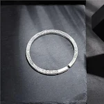 Pulseira Totem de Prata 999 Pura Retrô Sólida Unissex Estilo Mobius. Prata Tailandesa Arcaica e Simples para casais. Durabilidade e beleza. — foto 6