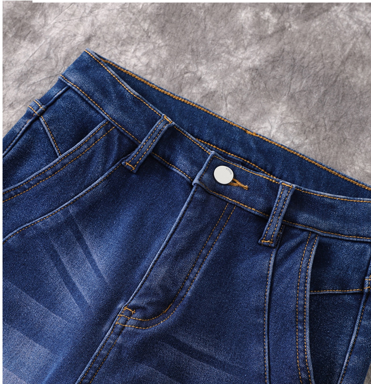 Title 2, Large Size Plus Velvet Thick Slim-fit Denim Fem...