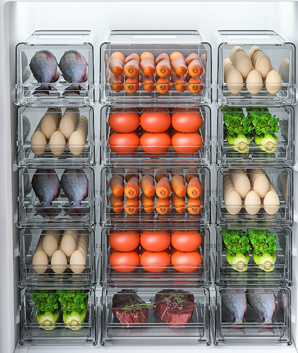 Title 4, Drawer Refrigerator Storage Box for Food Preser...