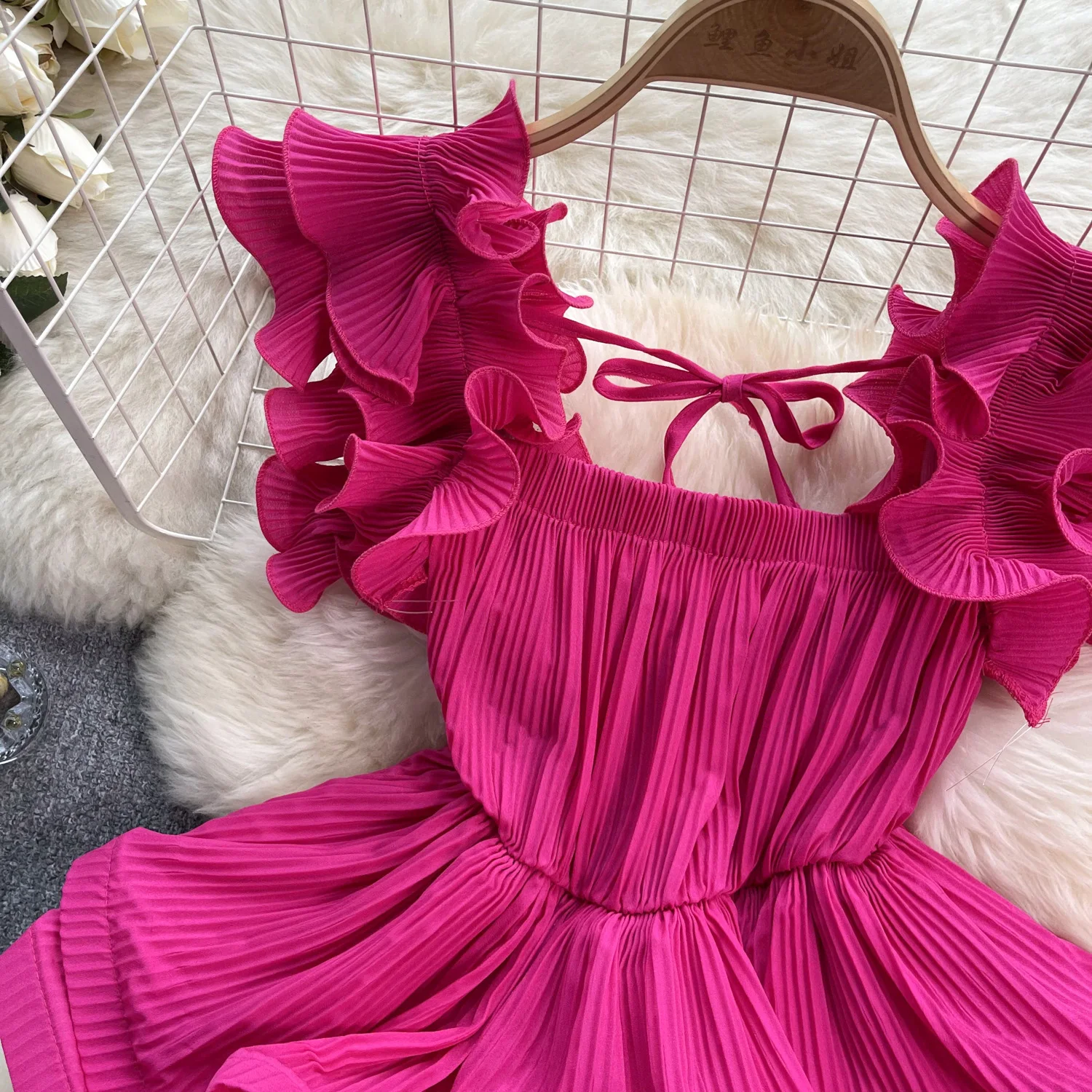 Title 6, Design Ruffled Pleat And Waisted Lace-up Shirt