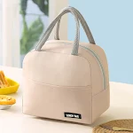 Tragbare Twill-Lunchtasche mit Thermoisolierung und Verdickung, hält Speisen kühl und frisch, ideal für unterwegs. — foto 3