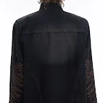 Hand-painted Snake Pattern Denim Coat for Men, a bold and unique outerwear piece that helps you stand out and express yo — photo 3