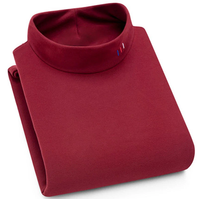 Title 4, Mens Half High Collar Velvet Warm Plus Size Sl...