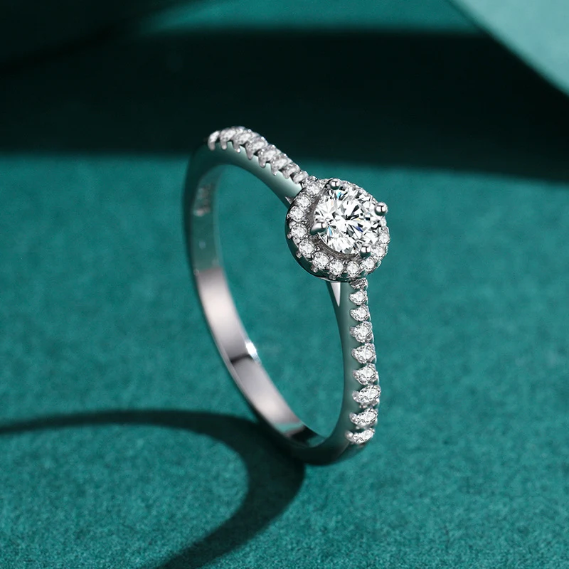 Anel feminino de prata esterlina S925 redondo, elegante e charmoso. Ideal para presentear ou usar diariamente, destaque seu visual. — foto 12