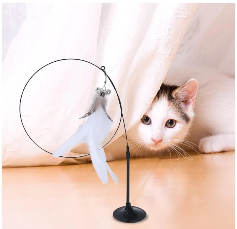 Title 6, Cat Toys Interactive Cat Toy Steel Wire Feather...