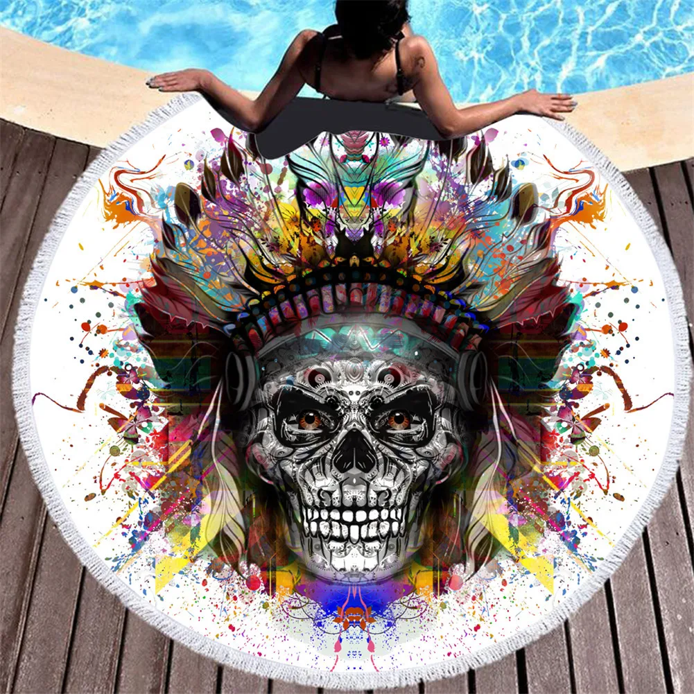 Fiber round beach towel, perfect for sun and sand. Lightweight, absorbent, and quick-drying. Enjoy your beach day in com — photo 3