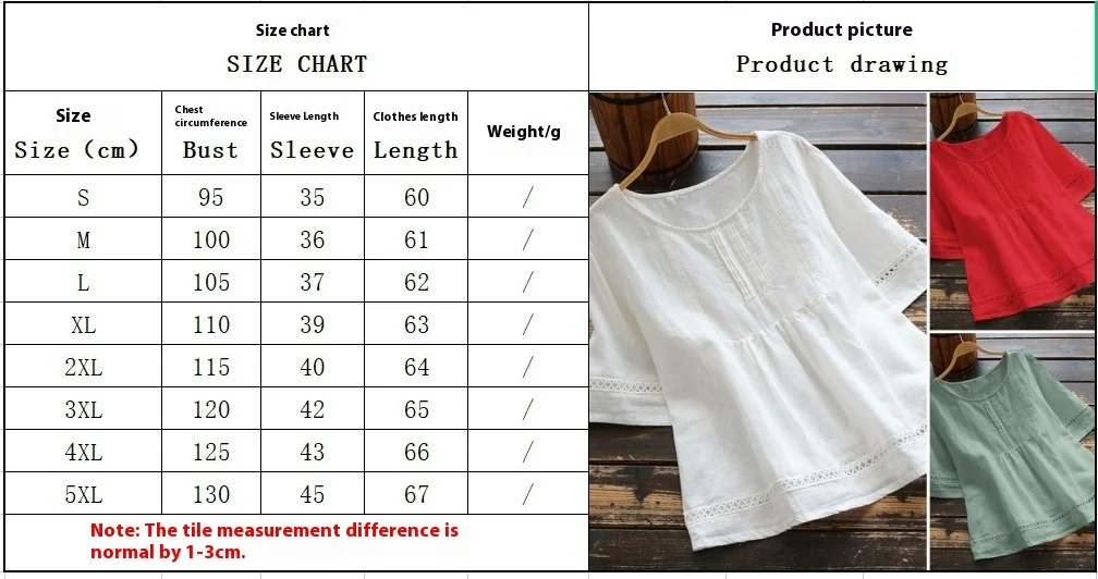 Blusa de verão em algodão e linho de cor sólida com mangas médias. Perfeita para o calor, oferece frescor, conforto e um visual leve e elegante. — foto 6