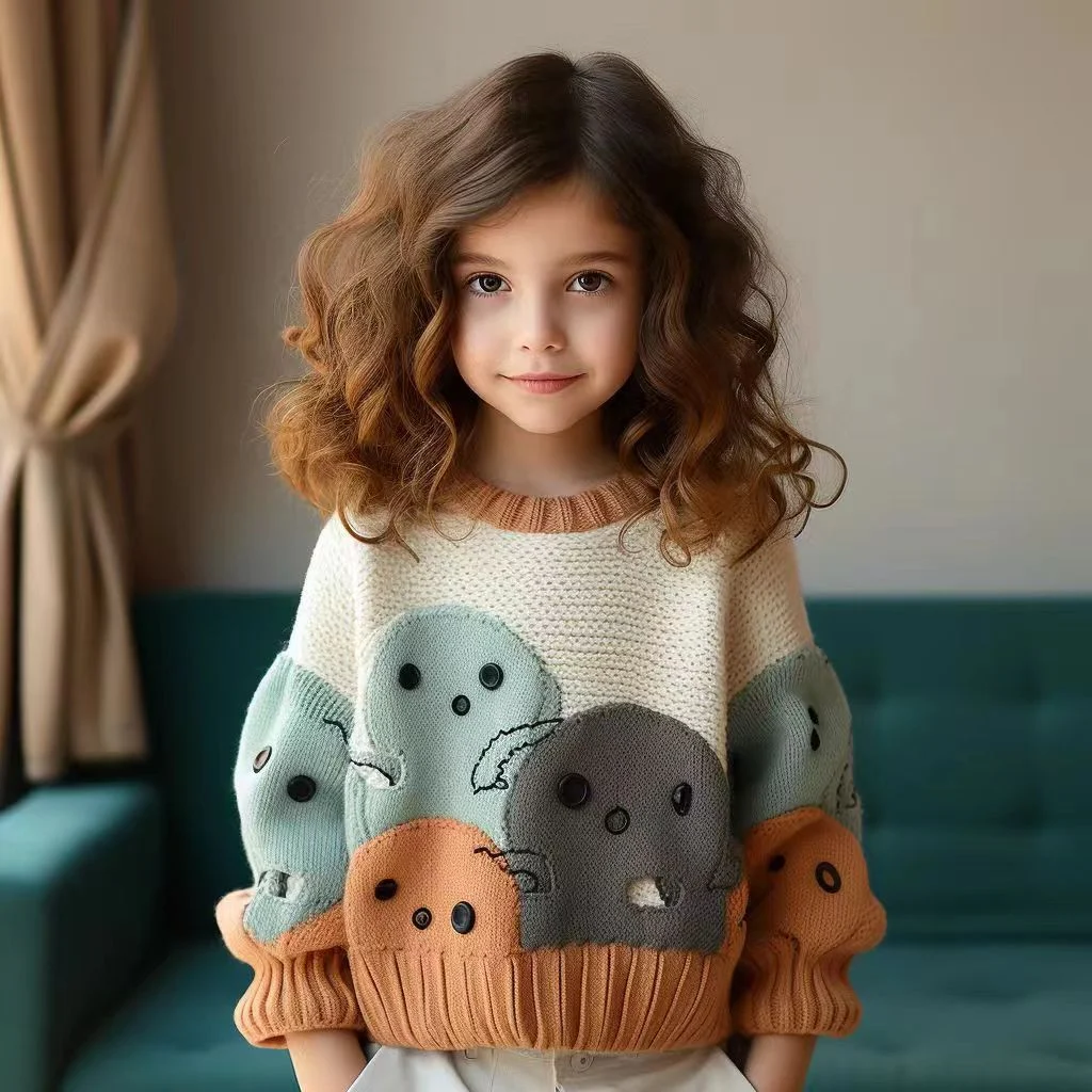 Maglione per bambini casual e divertente con cartoni animati. Un capo comodo e alla moda per bambini, perfetto per il gioco e il tempo libero. — foto 8