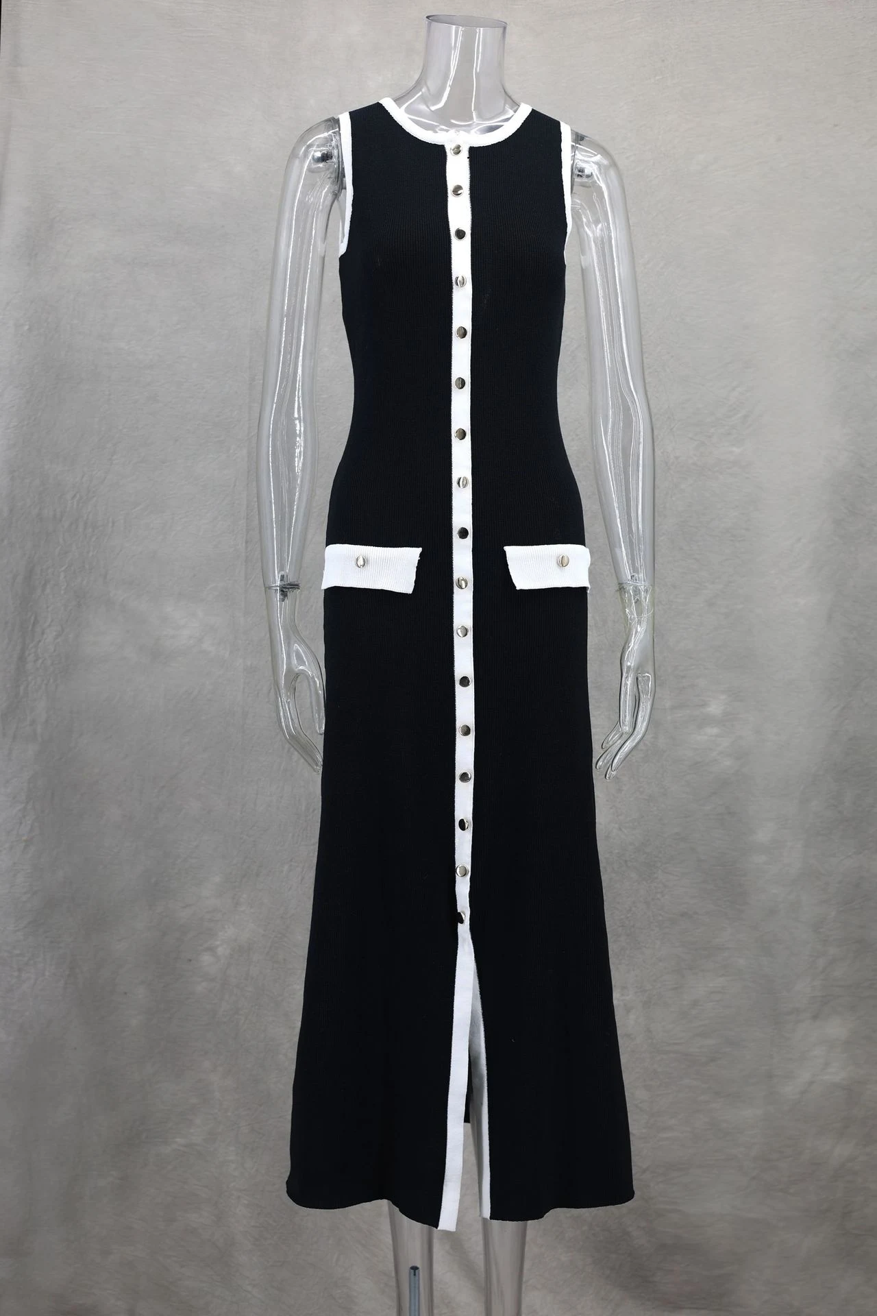 Title 3, Fashion Black Womens Elegant Woolen Dress