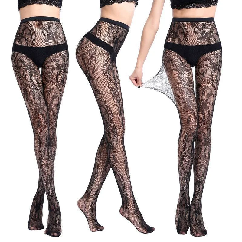 Base Stockings Semi-permeable Lace Sexy Polyester Stockings Net Pants — photo 10