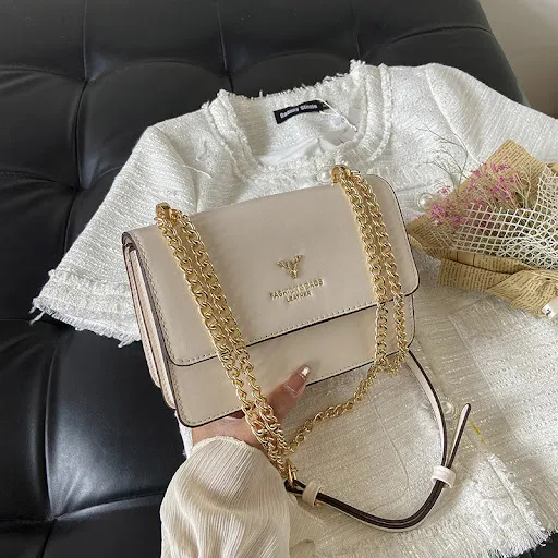 Title 1, Bolsa Crossbody com Contraste de Cor, Estilo Es...