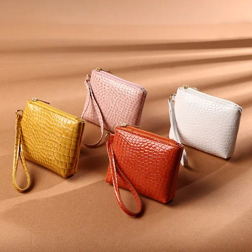 Title 4, Purse Bag PU Solid Color Clutch
